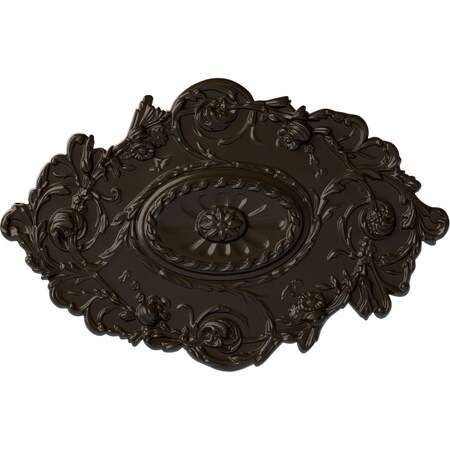 Strasbourg Ceiling Medallion, Hand-Painted Stone Hearth, 30 1/2"W x 20"H x 1 1/2"P